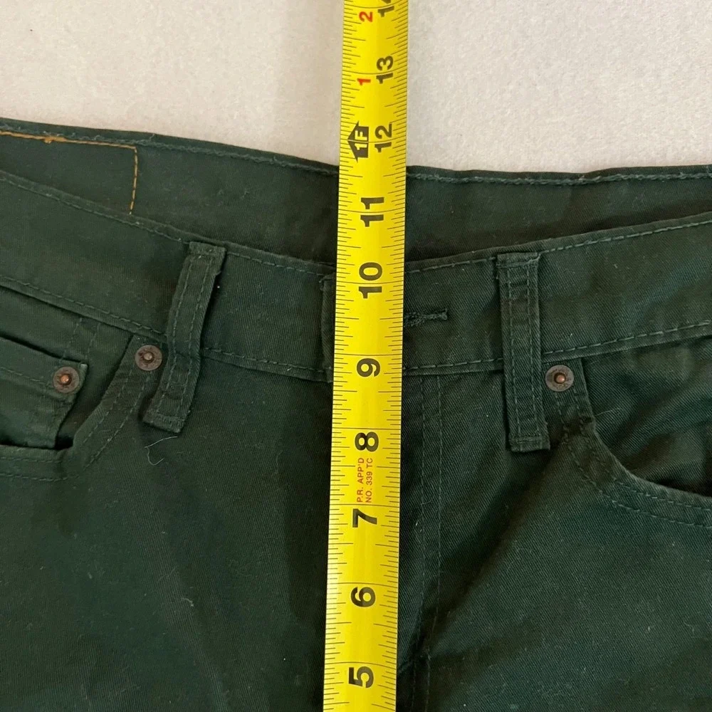 Levi's 502 Men's Stretch Slim Leg Green Pants Size 29x27.5 Regular Fit 5-Pockets
